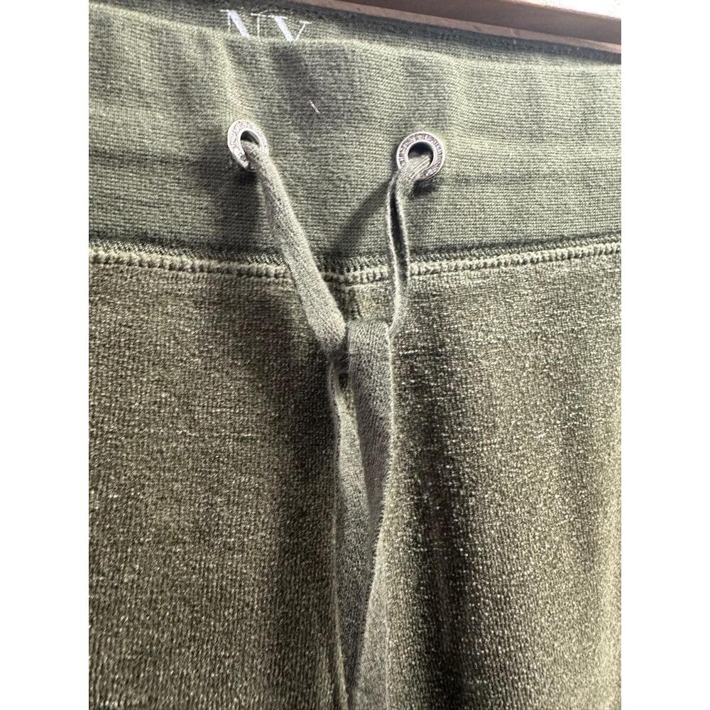New York And Company Track Pants Womens Size XL Green Velour Velvet Drawstring - Picture 4 of 10